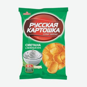 Чипсы Русская картошка Сметана лук, 80 г