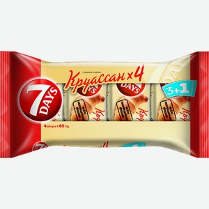 Круассан 7 Days с кремом какао, 4 шт